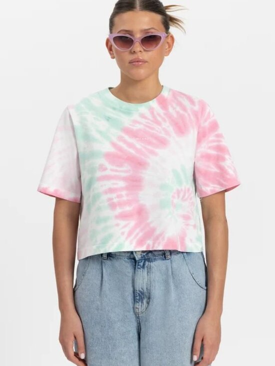 TOMORROWLAND Tops - TOMORROWLAND Pastel Tie-Dye Tee in Mint & Blush